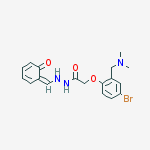 2-{4-bromo-2-[(dimethylamino)methyl]phenoxy}-N'-[(Z)-(6-oxocyclohexa-2,4-dien-1-ylidene)methyl]acetohydrazide molecular structure