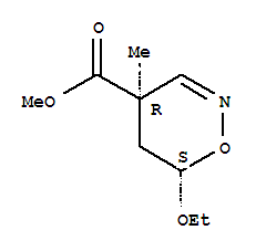 4H-1,2-Oxazine-4-carboxylicacid, 6-ethoxy-5,6-dihydro-4-methyl-, methyl ester, (4R,6S)-rel-