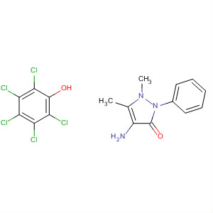 3H-Pyrazol-3-one, 4-amino-1,2-dihydro-1,5-dimethyl-2-phenyl-, compd.with pentachlorophenol (1:1) molecular structure