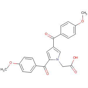 1H-Pyrrole-1-acetic acid, 2,4-bis(4-methoxybenzoyl)- molecular structure
