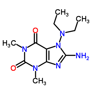 3,7,8,9-TETRAHYDRO-8-HYDROXY-1,3,7-TRIMETHYL-1H-PURINE-2,6-DIONE molecular structure