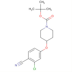 1-Piperidinecarboxylic acid, 4-(3-chloro-4-cyanophenoxy)-,1,1-dimethylethyl ester molecular structure