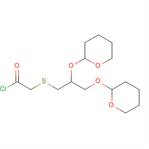 Acetyl chloride, [[2,3-bis[(tetrahydro-2H-pyran-2-yl)oxy]propyl]thio]- molecular structure