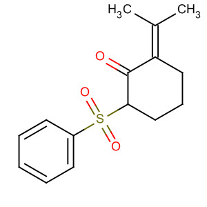 Cyclohexanone, 2-(1-methylethylidene)-6-(phenylsulfonyl)- molecular structure