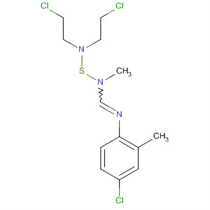 Methanimidamide,N-[[bis(2-chloroethyl)amino]thio]-N'-(4-chloro-2-methylphenyl)-N-methyl- molecular structure