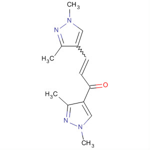 2-Propen-1-one, 1,3-bis(1,3-dimethyl-1H-pyrazol-4-yl)- molecular structure