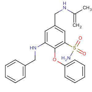 Benzenesulfonamide,2-phenoxy-3-[(phenylmethyl)amino]-5-[(2-propenylamino)methyl]- molecular structure