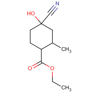 Cyclohexanecarboxylic acid, 4-cyano-4-hydroxy-2-methyl-, ethyl ester