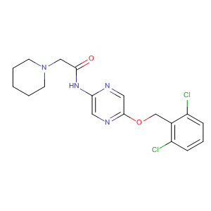 1-Piperidineacetamide, N-[5-[(2,6-dichlorophenyl)methoxy]pyrazinyl]-