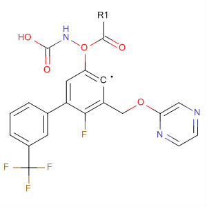 Carbamic acid, [4-fluoro-3-[(pyrazinyloxy)methyl]phenyl]-,3-(trifluoromethyl)phenyl ester
