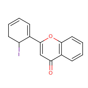 4H-1-Benzopyran-4-one, 2,3-dihydro-2-(2-iodophenyl)- molecular structure