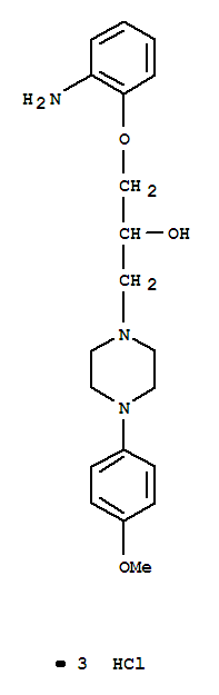 1-(2-aminophenoxy)-3-[4-(4-methoxyphenyl)piperazin-1-yl]propan-2-ol trihydrochloride