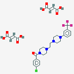 PIPERAZINE,1-(4-CHLOROBENZOYL)-4-(2-(4-(3-(TRIFLUOROMETHYL)PHENYL)-(PIPERAZIN-1-YL))ETHYL)-,(E)-2-BUTENEDIOATE (1:2)