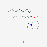 1-[(2,3-diethyl-7-methoxy-4-oxo-4H-chromen-8-yl)methyl]piperidinium chloride
