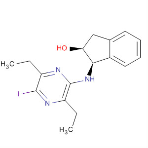 1H-Inden-2-ol, 1-[(3,6-diethyl-5-iodopyrazinyl)amino]-2,3-dihydro-,(1R,2S)-