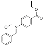 p-(o-Methoxybenzylidene)aminobenzoic acid ethyl ester molecular structure