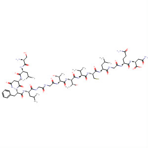 L-Asparagine,L-seryl-L-leucyl-L-asparaginyl-L-phenylalanyl-L-leucylglycylglycyl-L-threonyl-L-threonyl-L-valyl-L-cysteinyl-L-leucylglycyl-L-glutaminyl- molecular structure