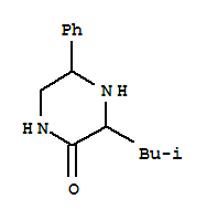 2-Piperazinone,3-(2-methylpropyl)-5-phenyl- molecular structure