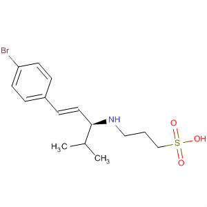 1-Propanesulfonic acid,3-[[(1S,2E)-3-(4-bromophenyl)-1-(1-methylethyl)-2-propenyl]amino]- molecular structure