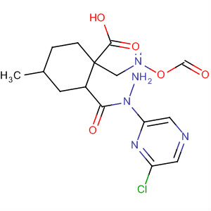 Cyclohexanecarboxylic acid, 1-[(formylhydroxyamino)methyl]-4-methyl-,2-(6-chloropyrazinyl)hydrazide, cis-