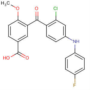 Benzoic acid, 3-[2-chloro-4-[(4-fluorophenyl)amino]benzoyl]-4-methoxy- molecular structure
