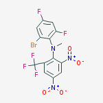 2-bromo-N-[2,4-dinitro-6-(trifluoromethyl)phenyl]-4,6-difluoro-N-methylaniline molecular structure
