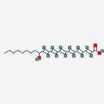 14-hydroxydocosahexaenoic acid molecular structure