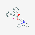 1-azabicyclo[2.2.2]oct-3-yl fluoro(diphenyl)acetate molecular structure