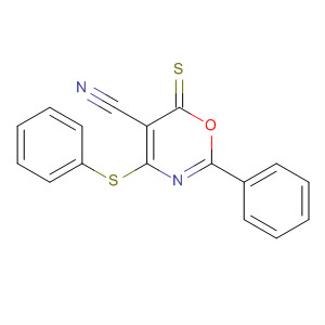 6H-1,3-Oxazine-5-carbonitrile, 2-phenyl-4-(phenylthio)-6-thioxo-