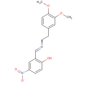 Phenol, 2-[[[2-(3,4-dimethoxyphenyl)ethyl]imino]methyl]-4-nitro- molecular structure