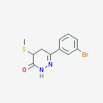 3(2H)-Pyridazinone, 6-(3-bromophenyl)-4,5-dihydro-4-(methylthio)-
