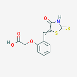 {2-[(4-oxo-2-thioxo-1,3-thiazolidin-5-ylidene)methyl]phenoxy}acetic acid