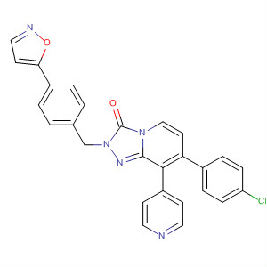 1,2,4-Triazolo[4,3-a]pyridin-3(2H)-one,7-(4-chlorophenyl)-2-[[4-(5-isoxazolyl)phenyl]methyl]-8-(4-pyridinyl)-