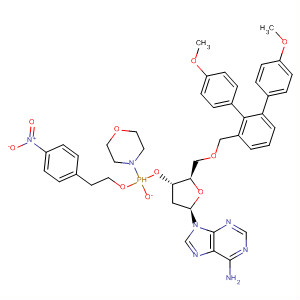 Adenosine, 5'-O-[bis(4-methoxyphenyl)phenylmethyl]-2'-deoxy-,3'-[2-(4-nitrophenyl)ethyl 4-morpholinylphosphonite]