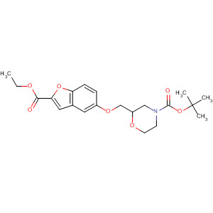4-Morpholinecarboxylic acid,2-[[[2-(ethoxycarbonyl)-5-benzofuranyl]oxy]methyl]-, 1,1-dimethylethylester, (2R)-