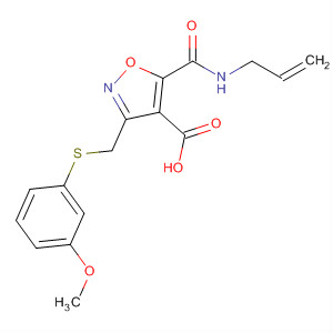 4-Isoxazolecarboxylic acid,3-[[(3-methoxyphenyl)thio]methyl]-5-[(2-propen-1-ylamino)carbonyl]-