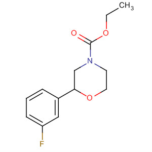 4-Morpholinecarboxylic acid, 2-(3-fluorophenyl)-, ethyl ester, (2R)-