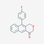 1H-Naphtho[2,3-c]pyran-4(3H)-one, 10-(4-fluorophenyl)- molecular structure