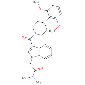 1H-Indole-1-acetamide,3-[[4-(2,6-dimethoxyphenyl)-1-piperidinyl]carbonyl]-N,N-dimethyl- molecular structure