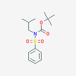 tert-butyl N-(benzenesulfonyl)-N-(2-methylpropyl)carbamate molecular structure