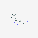 1-(5-TERT-BUTYL-1H-PYRAZOL-3-YL)METHANAMINE, 95% molecular structure