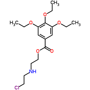 2-(2-chloroethylamino)ethyl 3,4,5-triethoxybenzoate;hydrochloride molecular structure