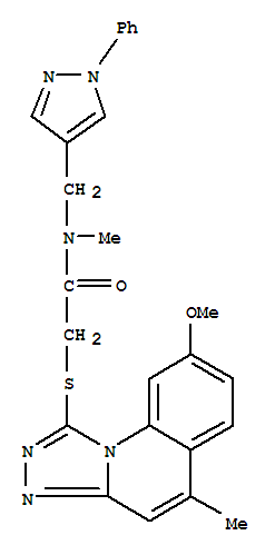 Acetamide, 2-[(8-methoxy-5-methyl[1,2,4]triazolo[4,3-a]quinolin-1-yl)thio]-N-methyl-N-[(1-phenyl-1H-pyrazol-4-yl)methyl]-