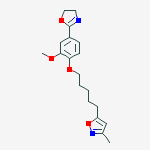 5-{5-[4-(4,5-dihydro-1,3-oxazol-2-yl)-2-methoxyphenoxy]pentyl}-3-methylisoxazole molecular structure